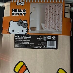 Hello Kitty Pink and Black Shower Curtain